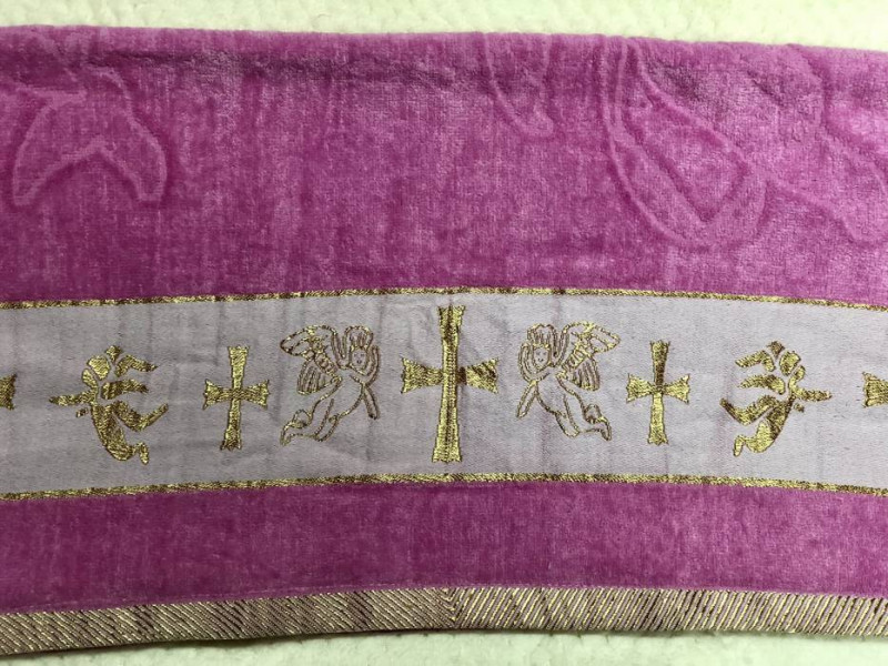 Фото товара Крыжма 140*70 розовая Крыжма 140*70 розовая - фото 2